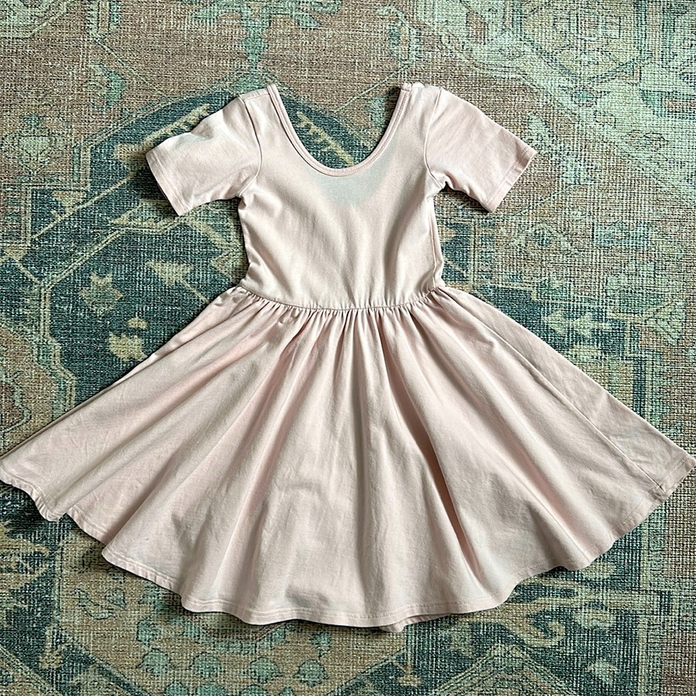Alice + Ames blush ballet twirl dress